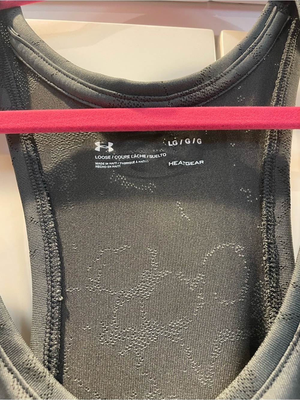 LG Gray Racerback Performance Tank Top - Picture 2 of 3
